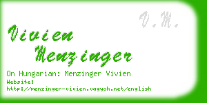 vivien menzinger business card